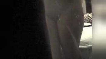 video of Prostitute plays behind glass screen as guy wanks