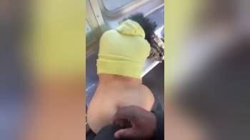 video of girl letting her friend fuck her from behind in the train