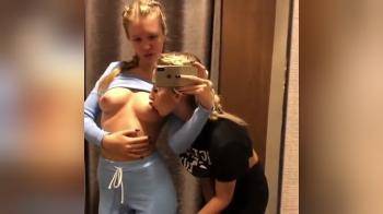 video of Two Hot Babes Misbehave In the Changing Room