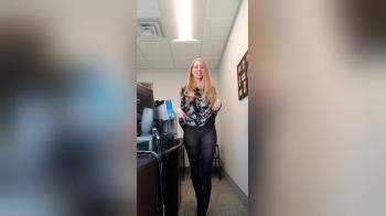 video of Naughty Secretary Strips at Work