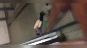 video of couple gets caught while trying to fuck in a public building