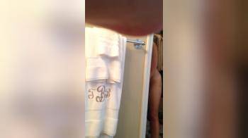 video of Wife getting into shower