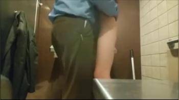video of sexy blonde fucking boss in work bathroom