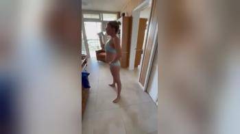 video of Wife showing off bikini