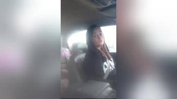 video of Showing dildo in her car