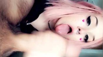 video of Pink Hair E Girl Sucking Cock