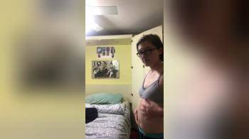 video of cute girl friend stripping and standing bate