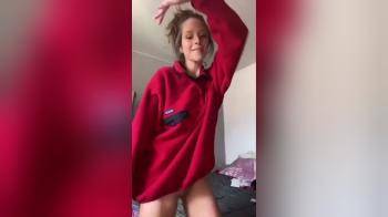 video of Girl in red dancing