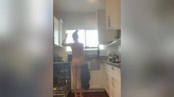 video of getting naked in kitchen