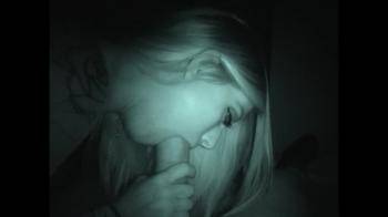 video of Sucking his cock in the dark with night vision