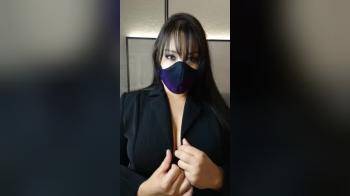 video of Masked babe has incredible boobs