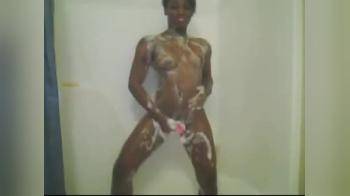 video of black chick in shower