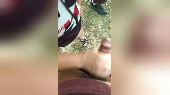 video of Sucking his dick outside