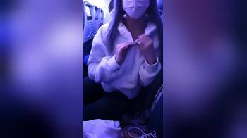 video of Flashing tits on a plane