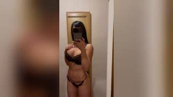 video of Asian girl shows of lingerie