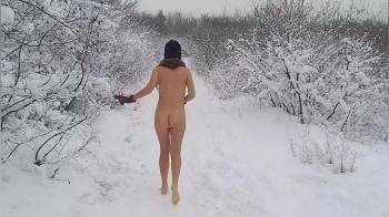 video of NAKED Joy in REAL WINTER without Clothes PUBLIC at Towada-Hachimantai National Park