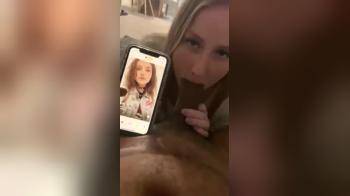 video of Scrolling thru tinder while getting his dick sucked