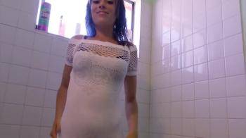video of Cute Girl in the Shower