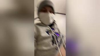 video of rubbing in airplane toilet