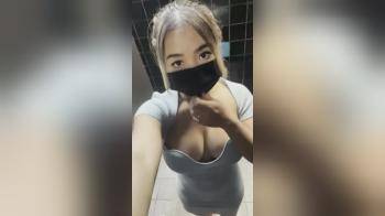 video of Masked babe reveals her superb boobs