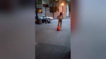 video of Crazy lady gets naked in Portland