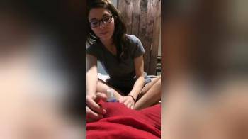 video of Cute brunette knows how to use her hands