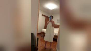 video of Sexy brunette towel drop