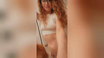 video of gorgeous ginger showing body