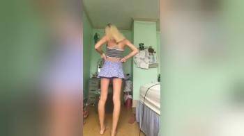 video of Sexy girl undressing in bedroom