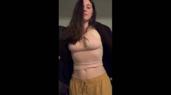 video of Cute Girl Stripping to Music
