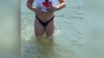 video of canadian titties in the cold river