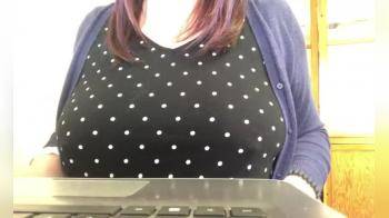 video of Single mom showing off her tits at work