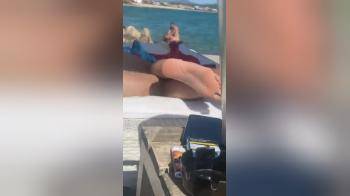 video of letting a guy take her hard in the sea at a public beach