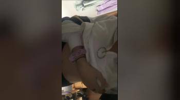 video of brunette shows her huge boobs