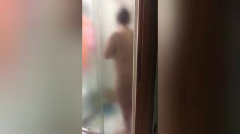 video of Wife taking a shower