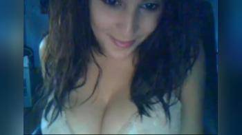 video of Pretty brunette in sexy bra on webcam
