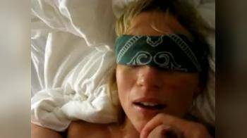 video of blindfolded facial cum in mouth