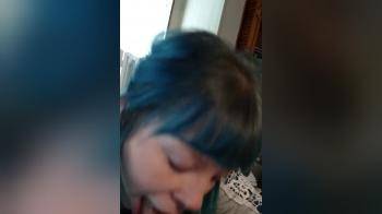 video of Green haired pregnant wife loves cum