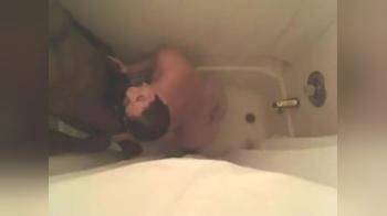 video of Takes his bbc in the shower