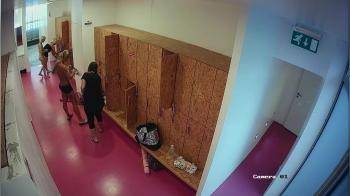 video of Security camera in the gym dressingroom