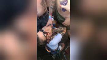 video of sucking a stranger at some kind of outdoor party