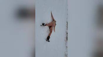 video of Naked snow angel girl