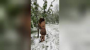 video of Who else loves to play naked in the snow