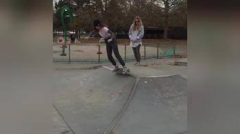 video of Skateboarding and mooning in public