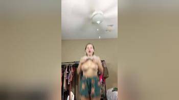 video of Blonde dressing up and being naked