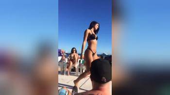 video of thong bikini girl dancing