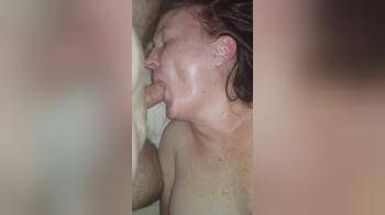 video of Mature wife sucking on small cock while bating with toy
