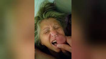 video of laughing while getting face cummed over