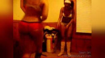 video of two black girls dancing