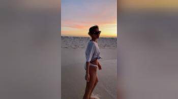 video of Sexy Beach babe caro Bikini Ass
